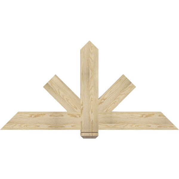 Ekena Millwork Kennewick Rough Sawn Timber Gable Bracket, Douglas Fir, 60"W x 30"H x 2"D x 6"F, 12/12 Pitch GBW060X30X0206KEN00RDF - main